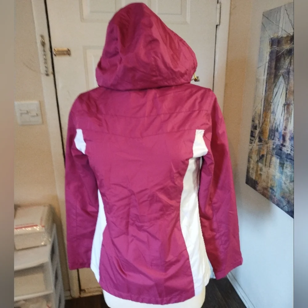 Free Country Women's Athletx Series Pink Wind Breaker with Hood Sz Small NWT
